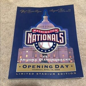 Washington Nationals Opening Day Program 2005